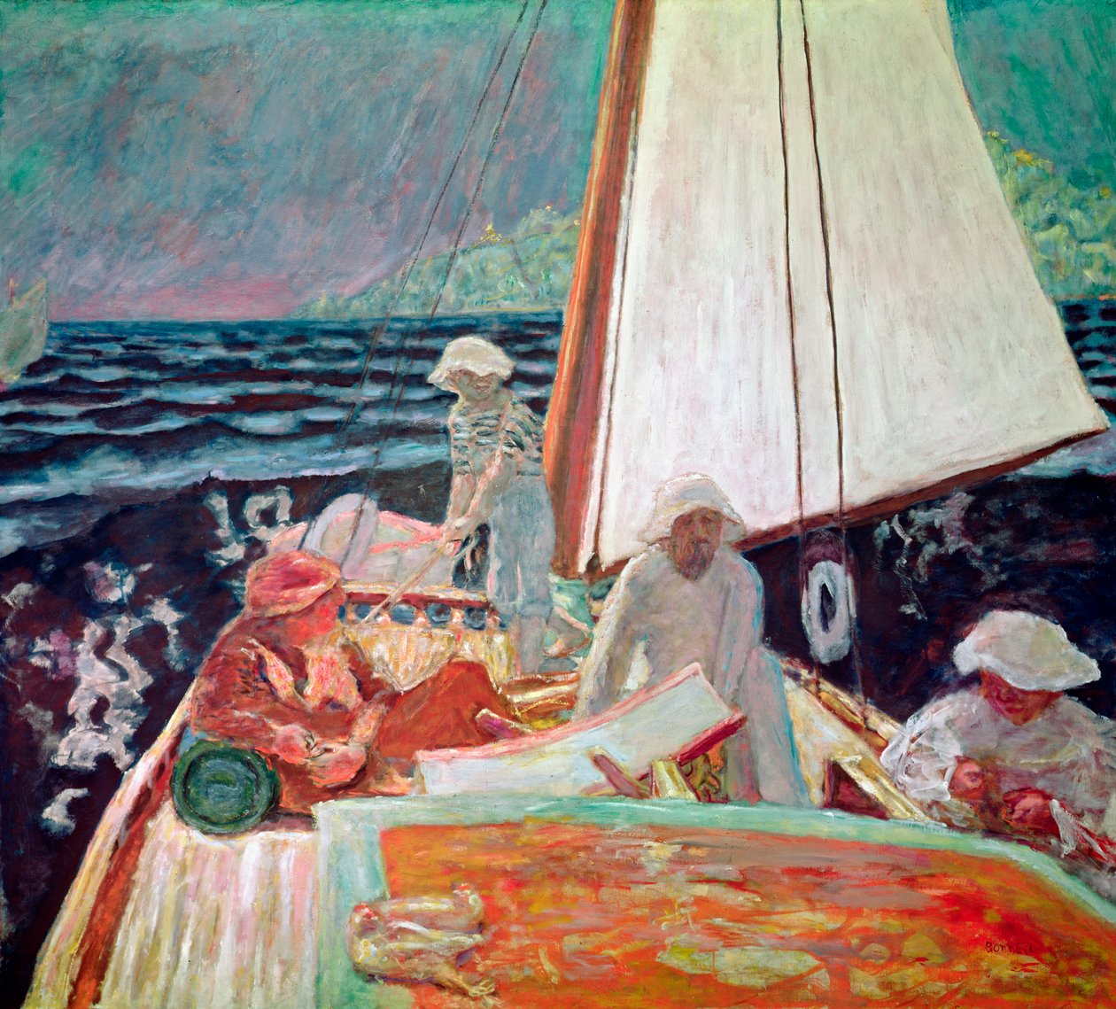 Signac ja hänen ystävänsä purjehdus, 1924-25 tekijältä Pierre Bonnard