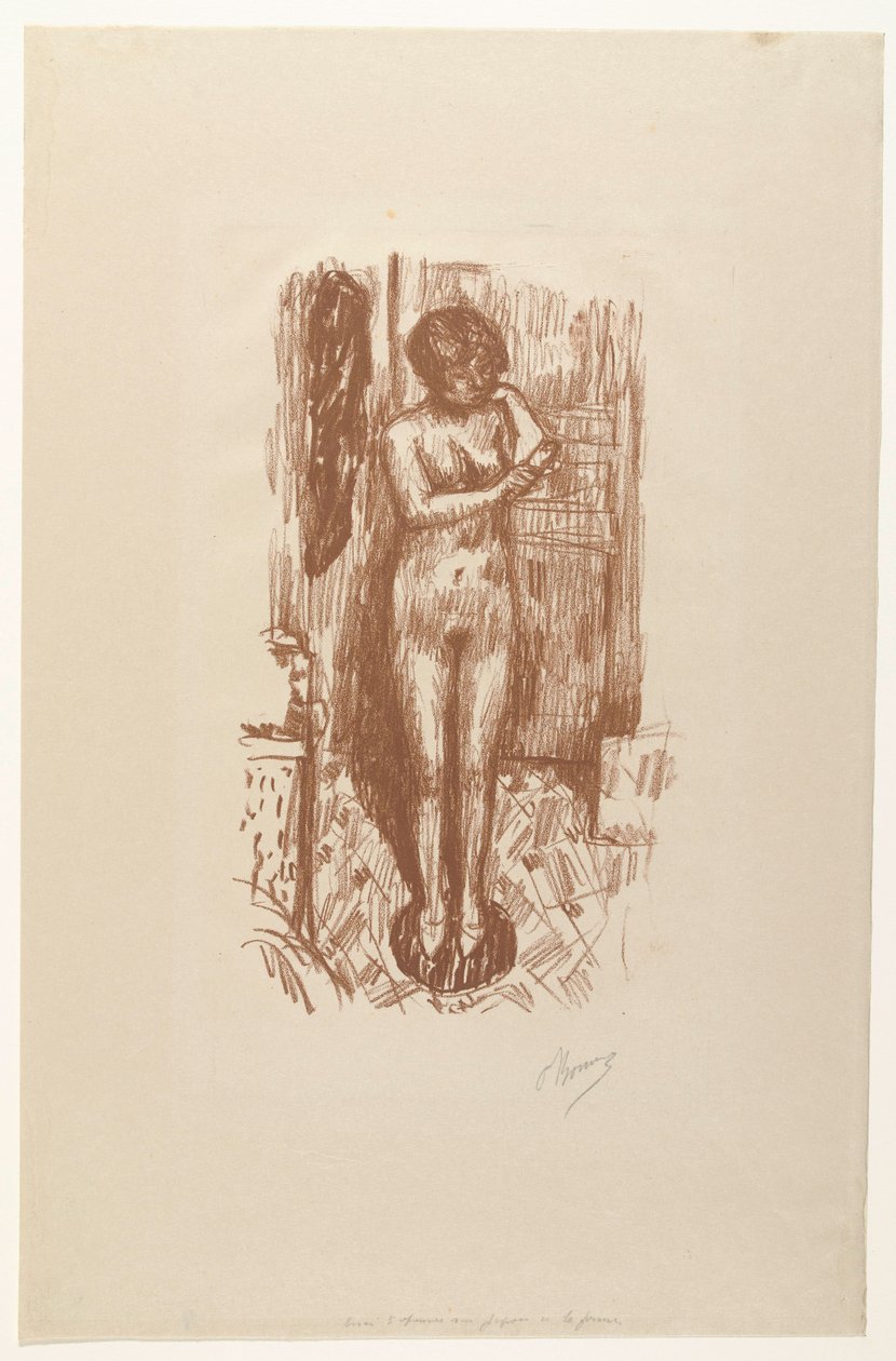 Pysyvä alaston nainen peseytyy Etude de Nu tekijältä Pierre Bonnard
