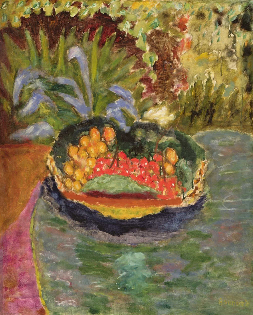 Asetelma hedelmien kanssa, n. 1943-44 tekijältä Pierre Bonnard