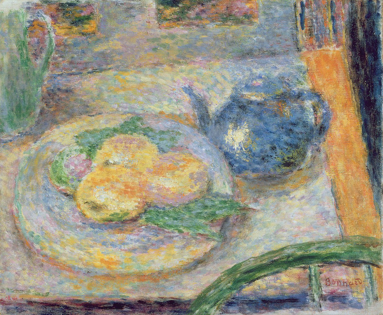 Asetelma teekannulla, 1936-37 tekijältä Pierre Bonnard