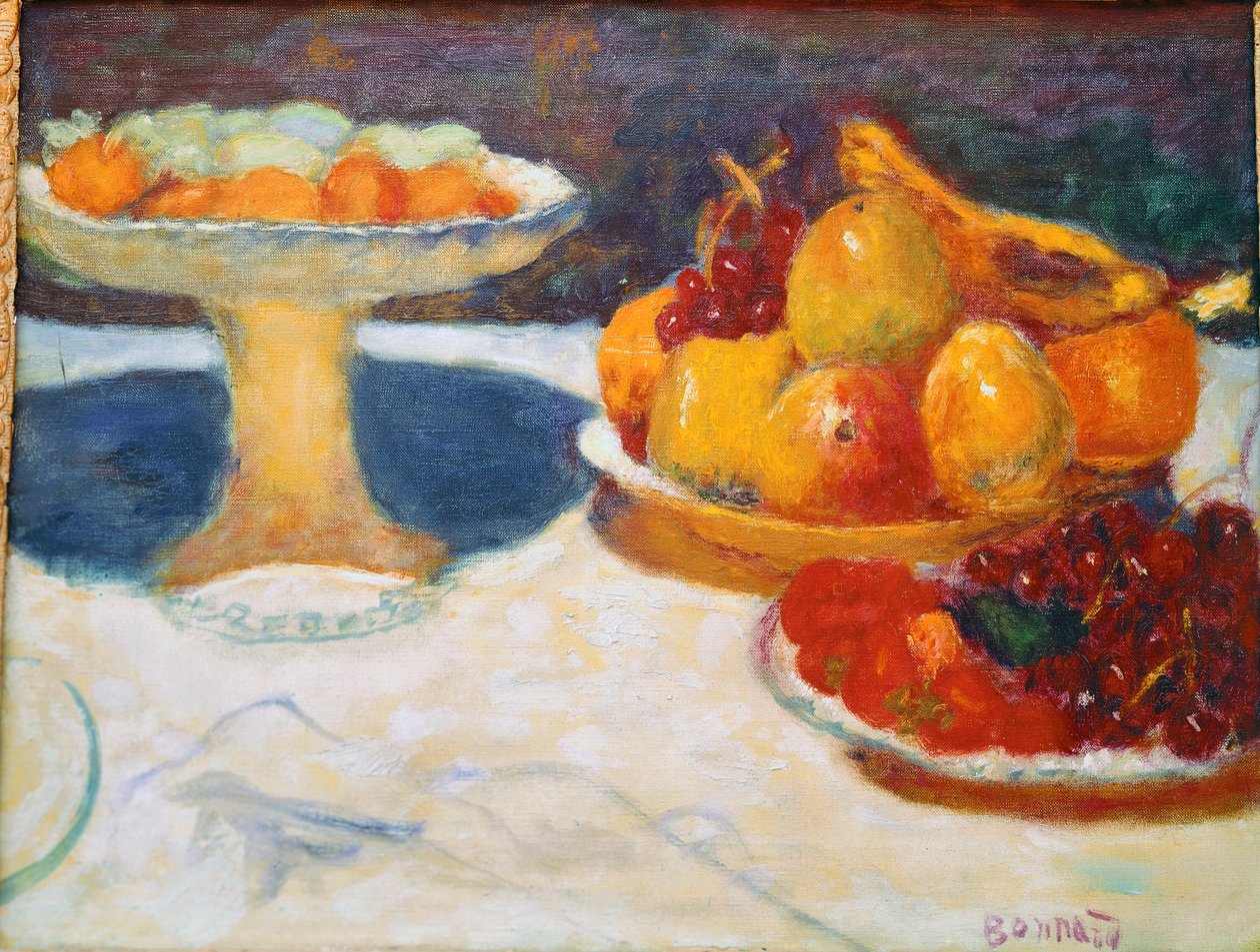 Asetelma kompottin kanssa Pierre Bonnardin maalaus (1867-1947) Bernheim-Jeune Collection tekijältä Pierre Bonnard