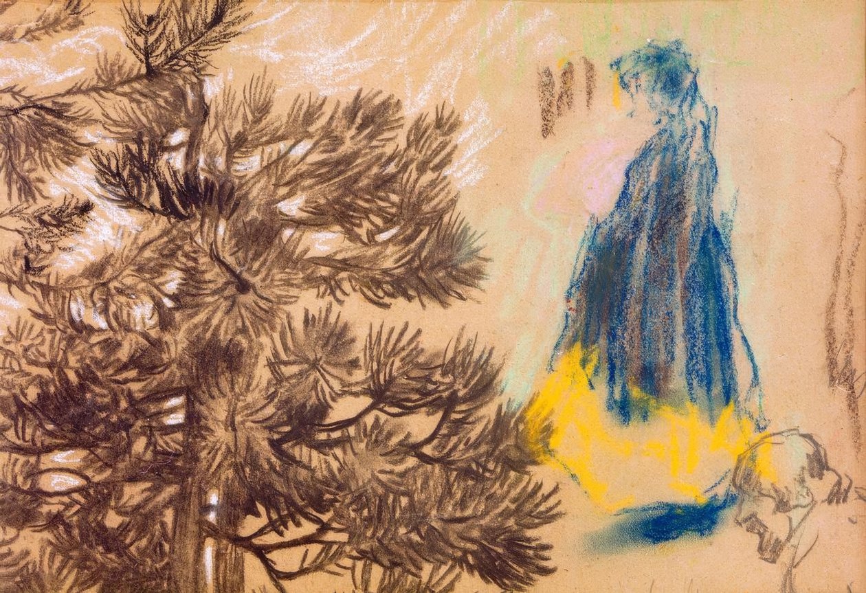Opiskelijat: Nadelbaum, Mädchen im Kapuzenmantel, Porträt eines Mannes tekijältä Pierre Bonnard