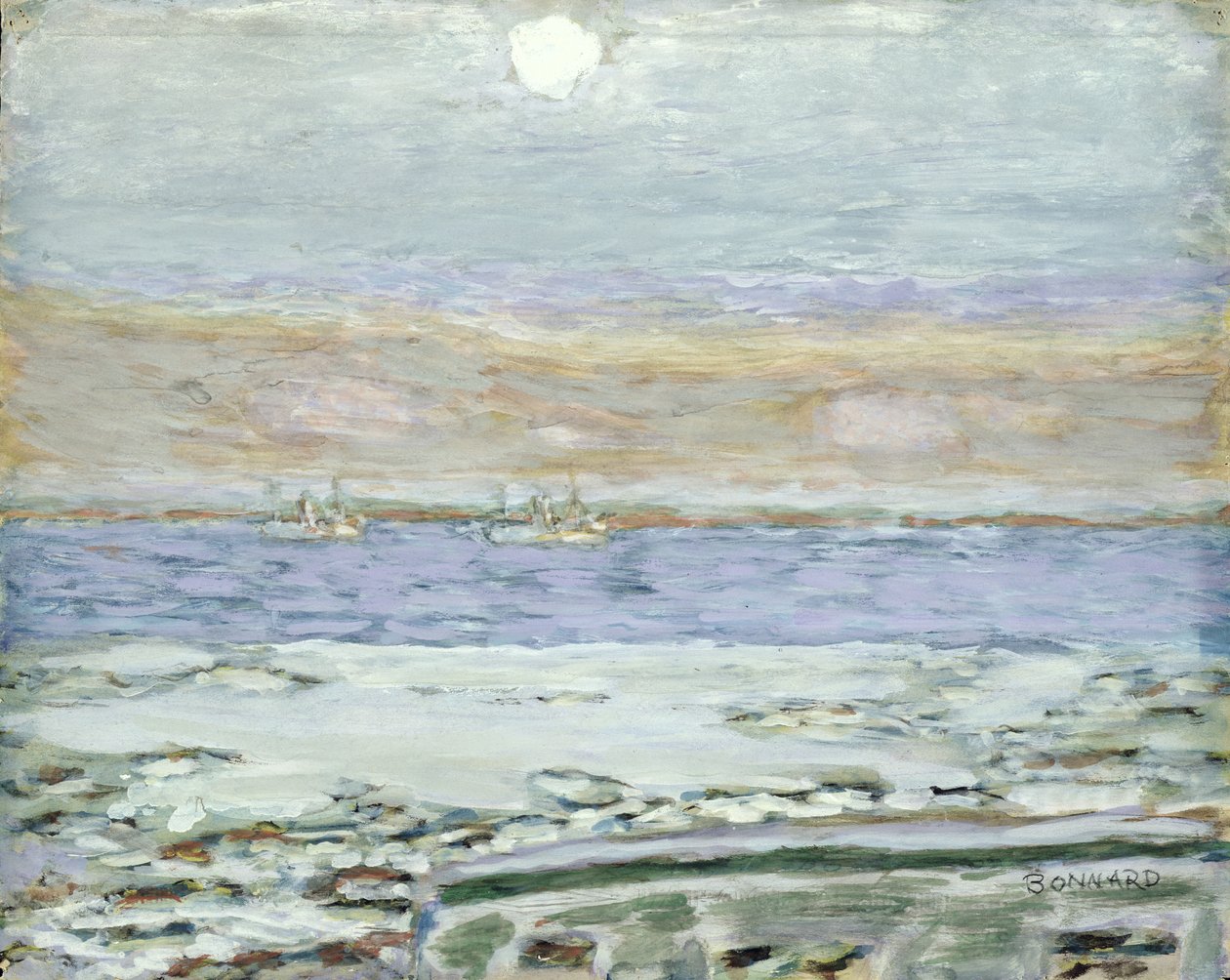 Cannesin lahti, 1930-33 (guassi ja wc paperilla) tekijältä Pierre Bonnard