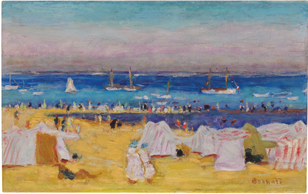 The Beach (Arachon), n. 1922 (öljy kankaalle) tekijältä Pierre Bonnard