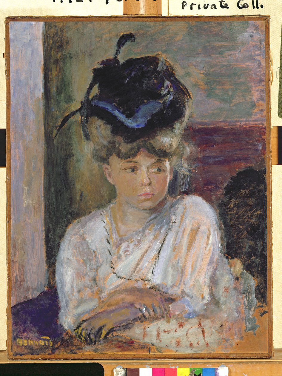 Sininen nauhahattu, 1912 tekijältä Pierre Bonnard