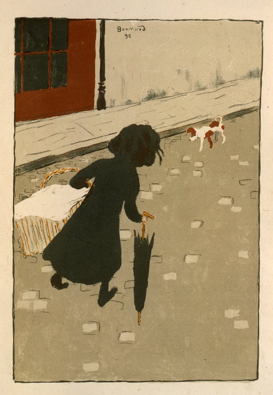 Pieni pyykkityttö, 1896 tekijältä Pierre Bonnard