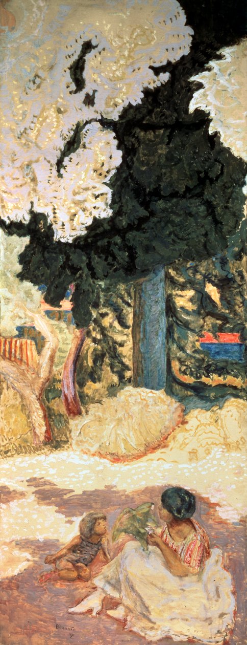 Välimeri, triptyykki, oikea sivupaneeli, 1911. tekijältä Pierre Bonnard