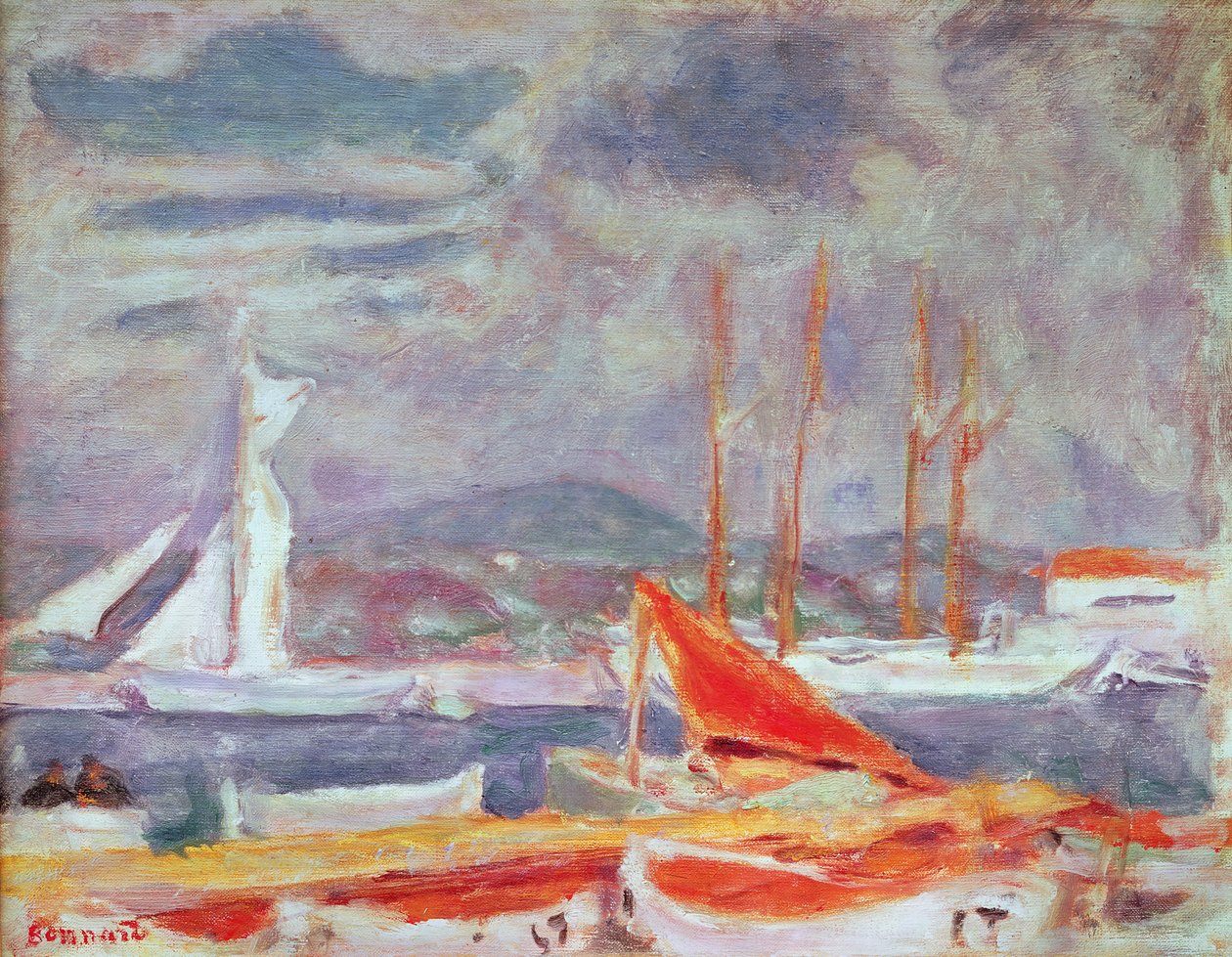 St. Tropezin satama, noin 1914 tekijältä Pierre Bonnard
