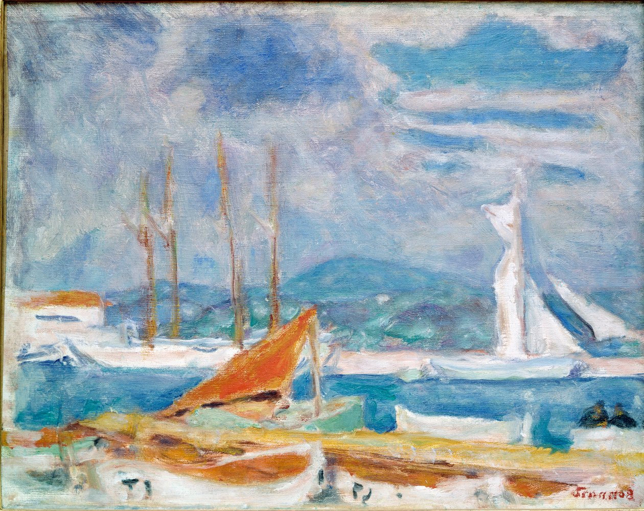 Pierre Bonnardin maalaus Saint Tropezin satama (1867-1947) 1914 Saint-Tropez, Musee de l
