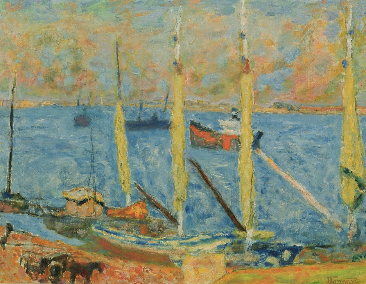 St. Tropezin satama, 1930 tekijältä Pierre Bonnard