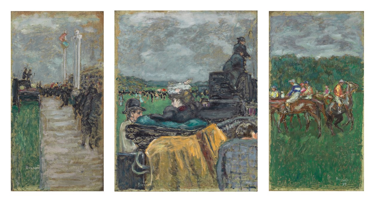 Kilpailut Longchampissa; Les Courses a Longchamp tekijältä Pierre Bonnard