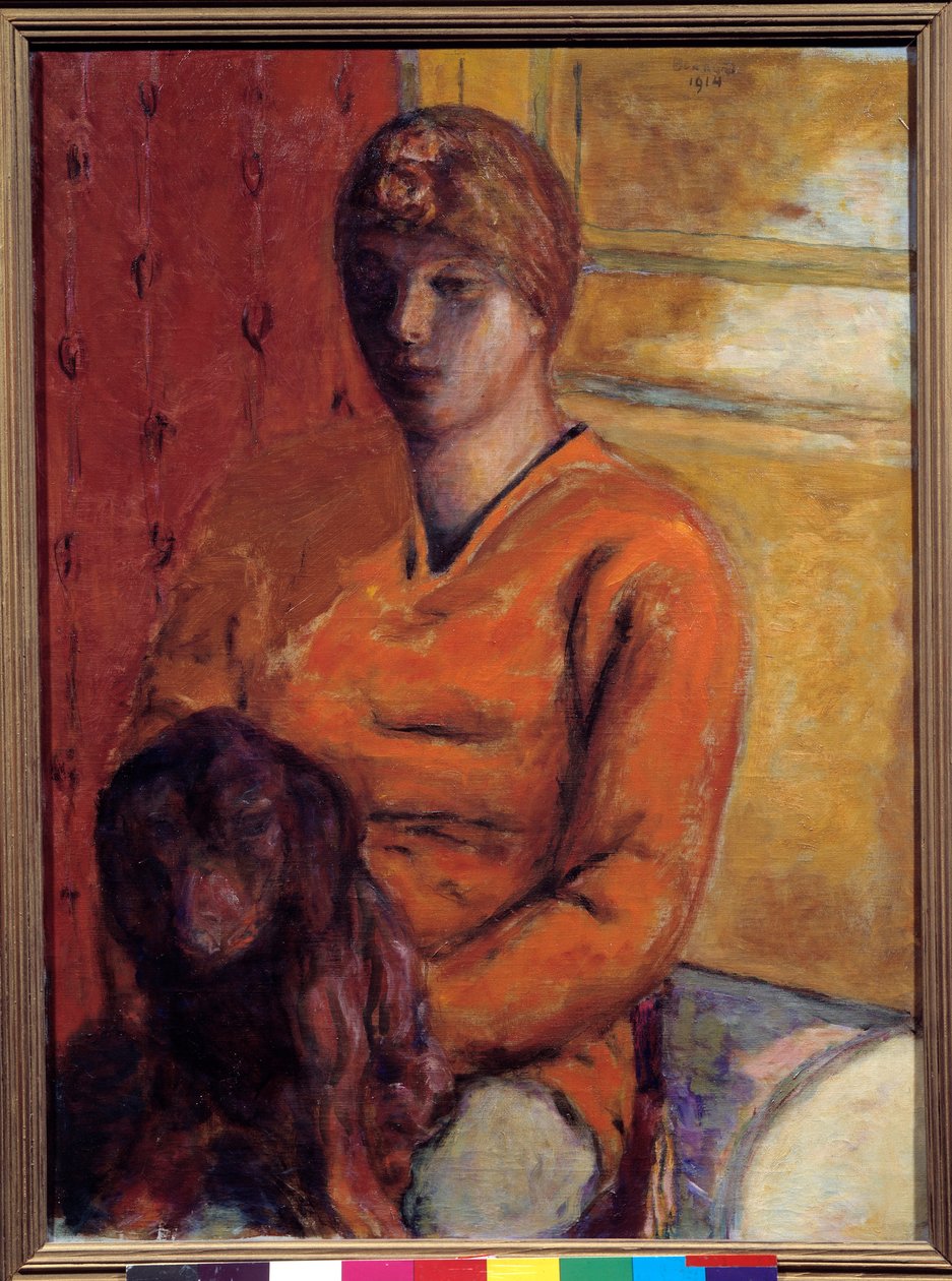 Koiran nainen. Pierre Bonnardin (1867-1947) maalaus, 1900-luku. Grenoble, Musee des Beaux Arts. tekijältä Pierre Bonnard