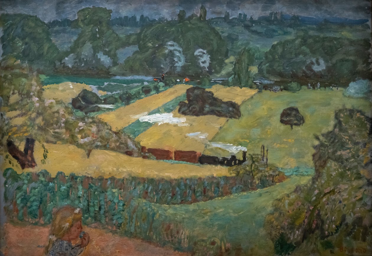 Juna ja proomut, 1909 (Öljy kankaalle) tekijältä Pierre Bonnard