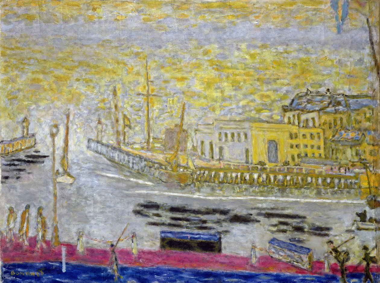 Trouville, sataman uloskäynti, 1938-45 tekijältä Pierre Bonnard
