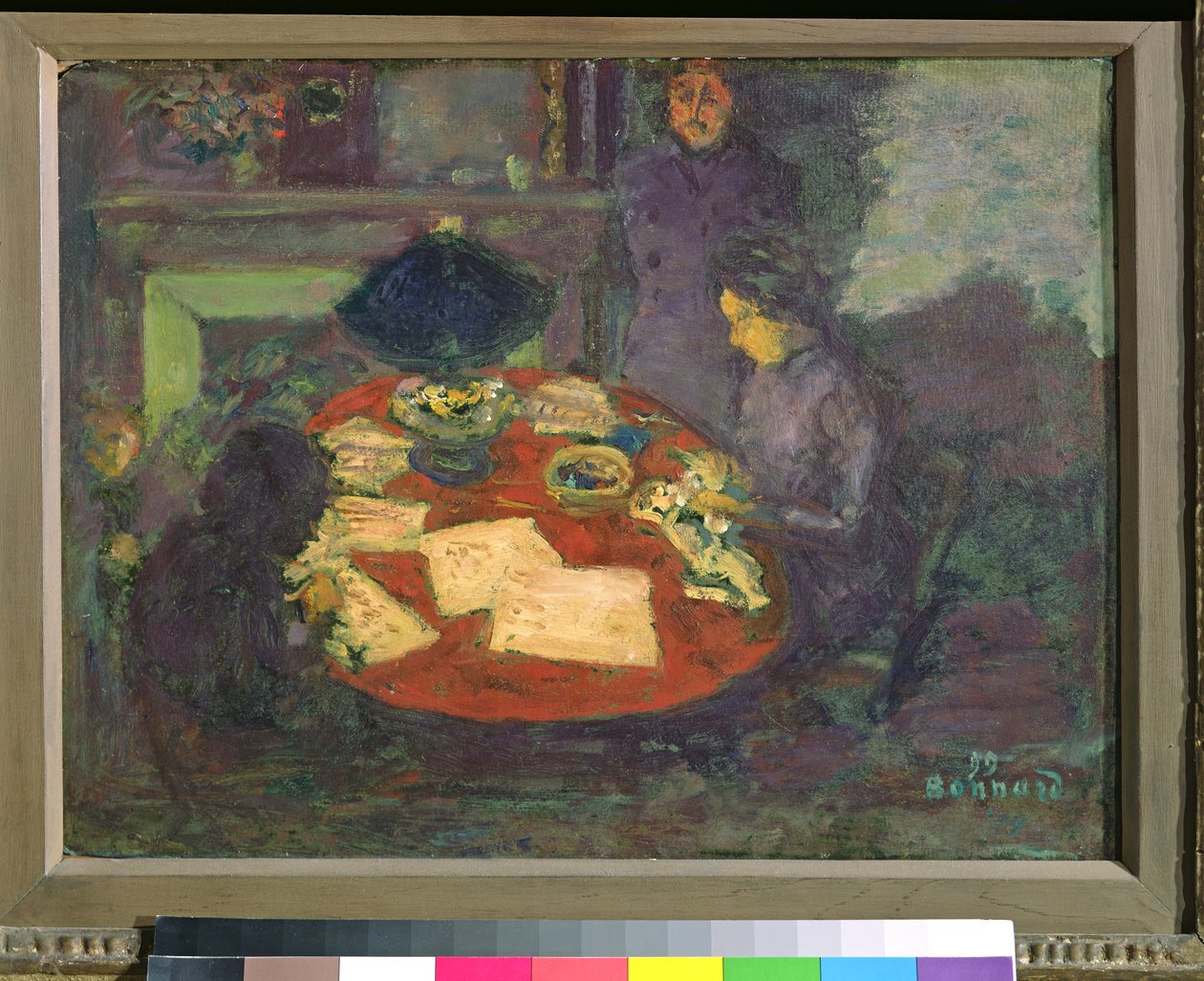 Lampun alla, 1899 (öljy pahville) tekijältä Pierre Bonnard