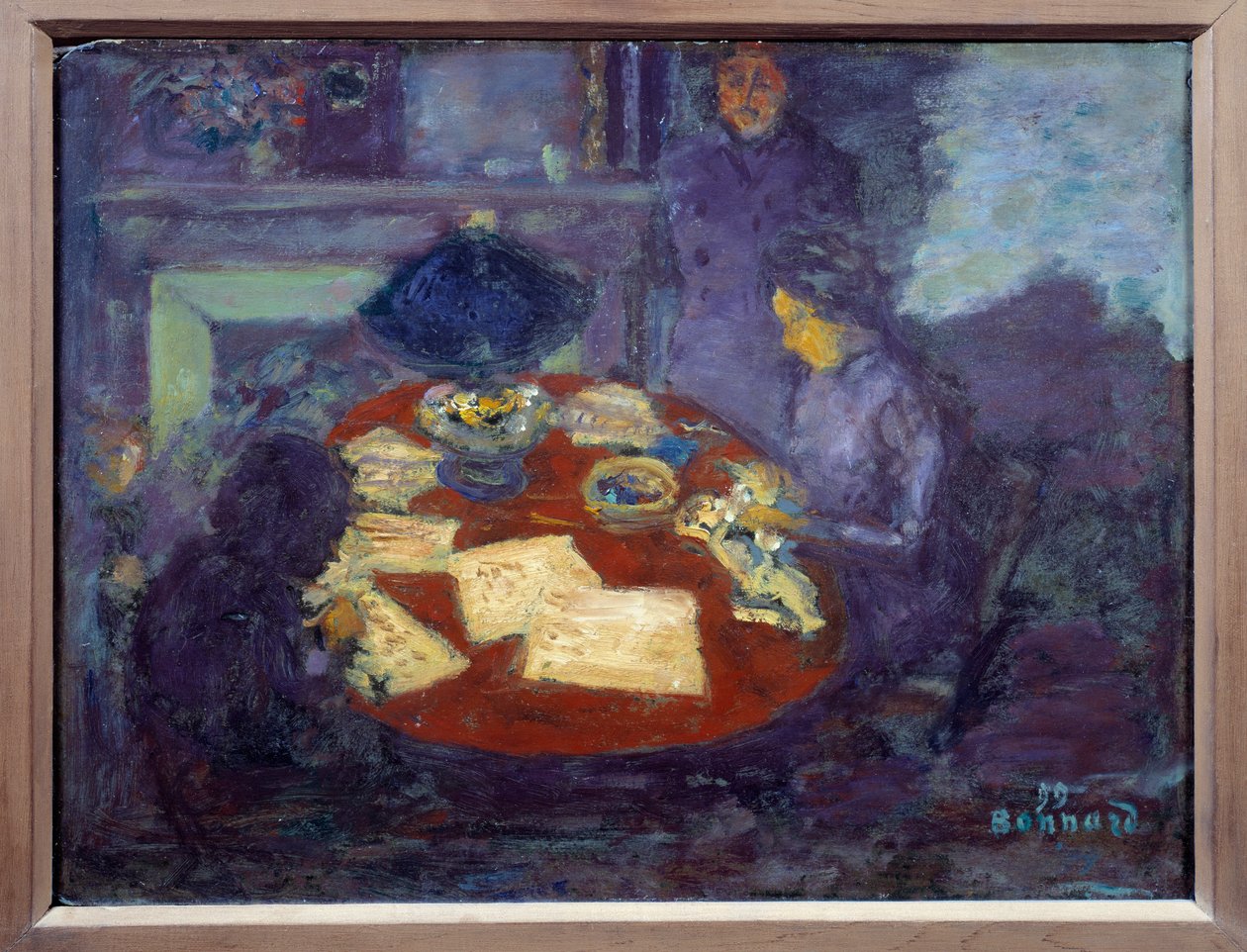 Valaisimen alla Pierre Bonnardin maalaus (1867-1947) 1899 Mitat: 0,34x0,44 m Pariisi, Musee d