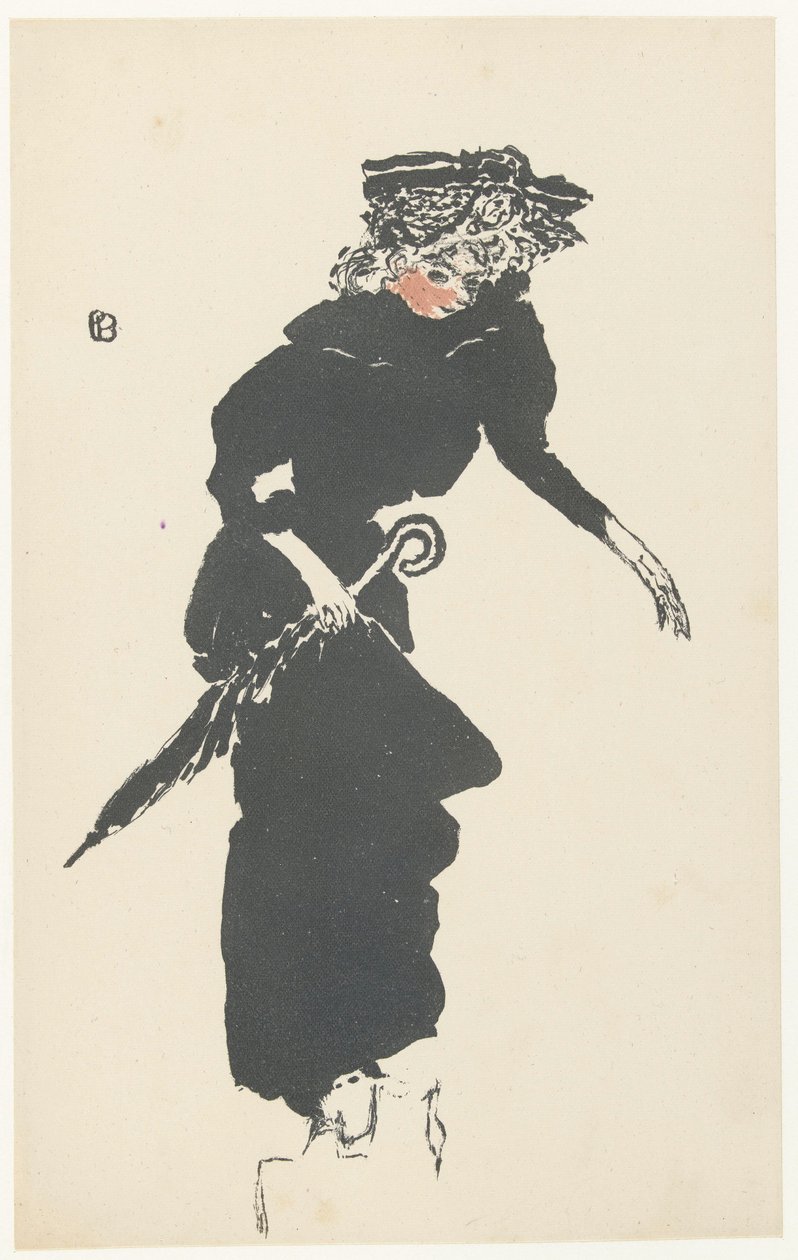 Nainen sateenvarjolla Femme au sateenvarjo tekijältä Pierre Bonnard