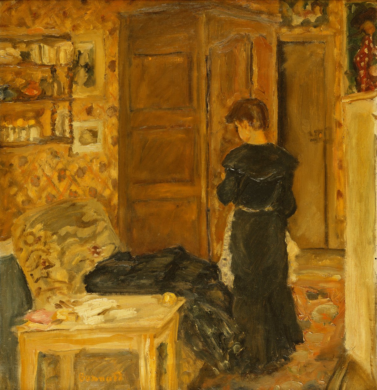 Nainen sisätiloissa; Femme a l