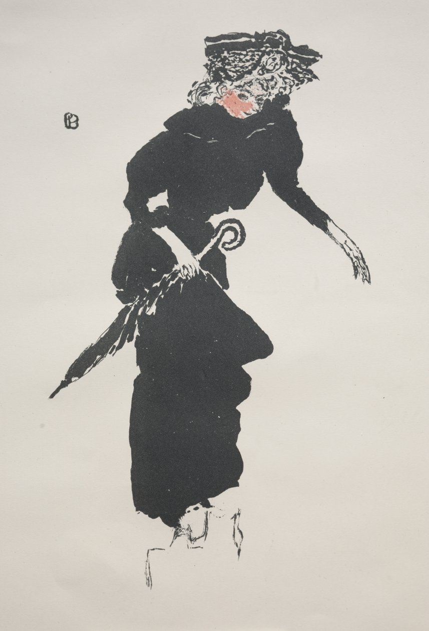 Nainen, jolla on sateenvarjo tekijältä Pierre Bonnard
