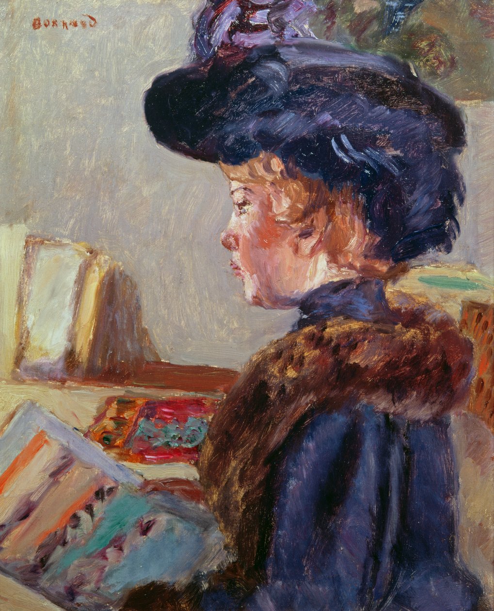 Nuori nainen painatus tekijältä Pierre Bonnard