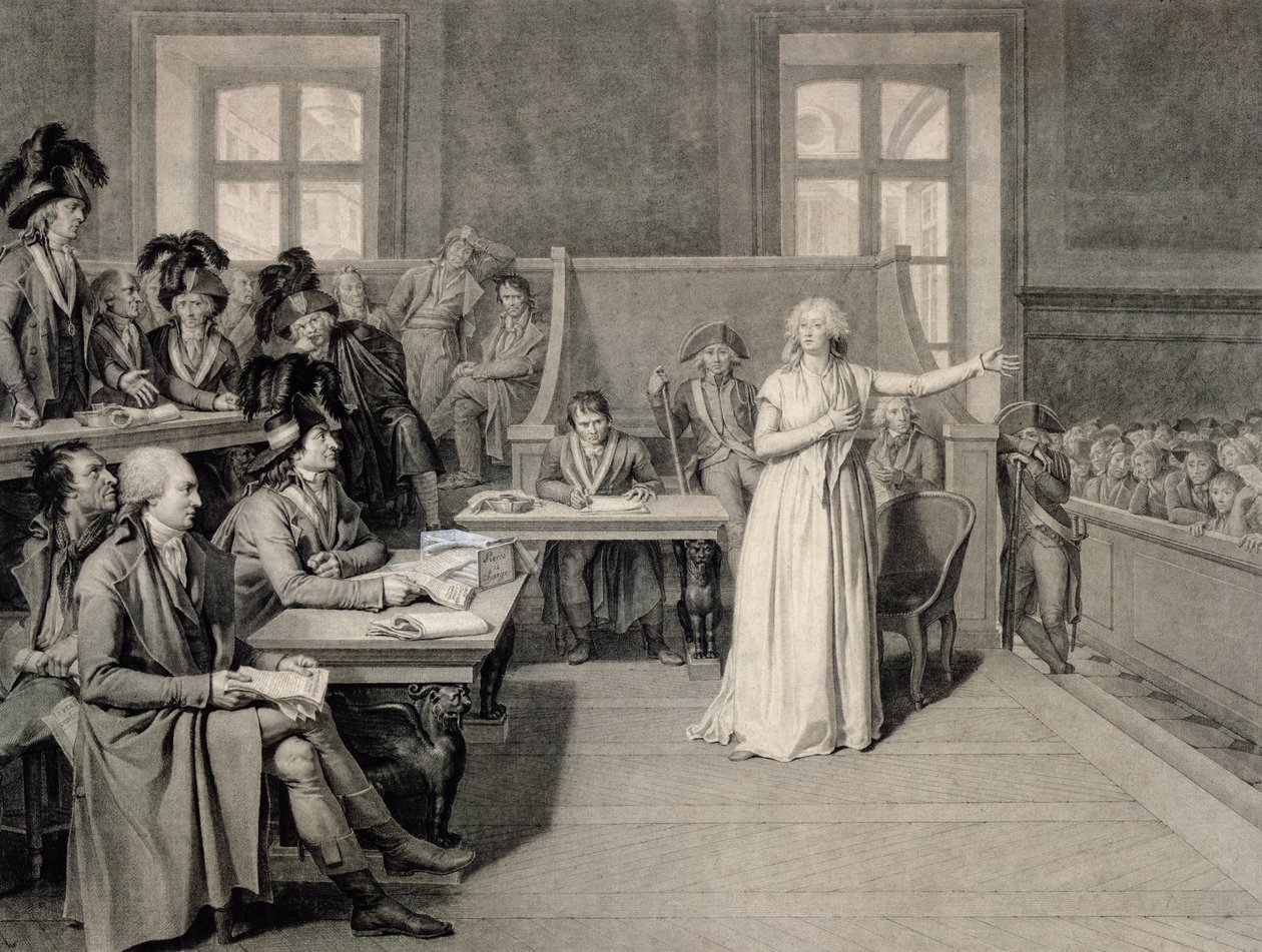 Marie-Antoinette (1755-93), Habsbourg-Lothringenin kuningatar, vallankumouksellisen tuomioistuimen tuomio, 16. lokakuuta 1793. tekijältä Pierre Bouillon
