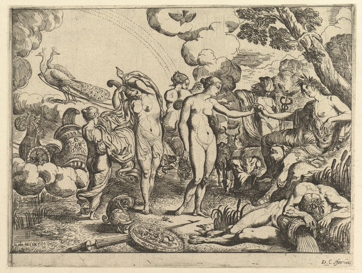 Pariisin tuomio, 1610-42. tekijältä Pierre Brebiette
