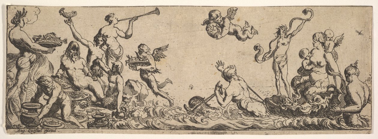 Neptunus ja Amfitriitti, 1615-42. tekijältä Pierre Brebiette