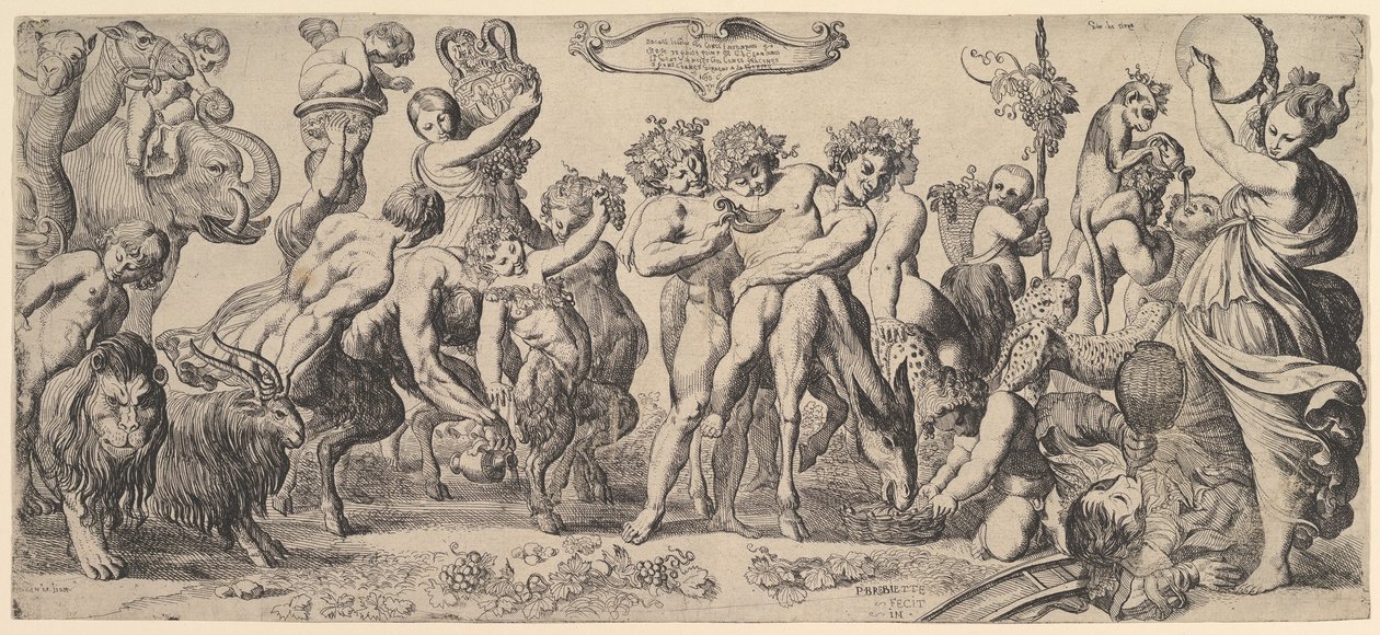 Bacchuksen voitto, 1600-luku. tekijältä Pierre Brebiette