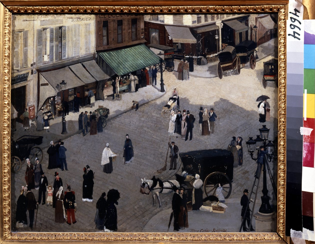 Place Pigalle Pariisissa. Pierre Carriere-Belleusen maalaus (Carriere Belleuse tekijältä Pierre Carriere Belleuse