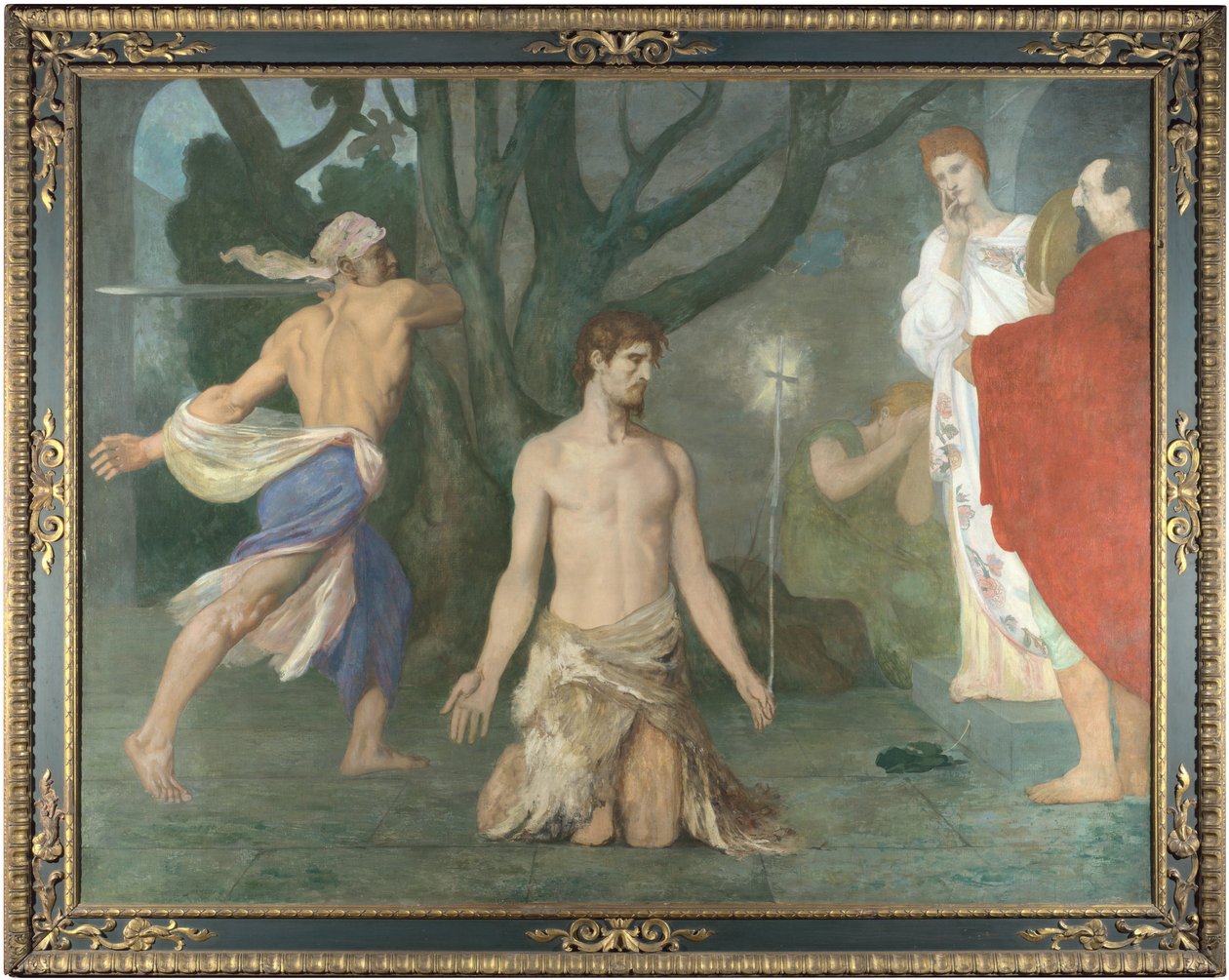 Pyhän Johannes Kastajan pään mestaus, n. 1869 tekijältä Pierre Puvis de Chavannes