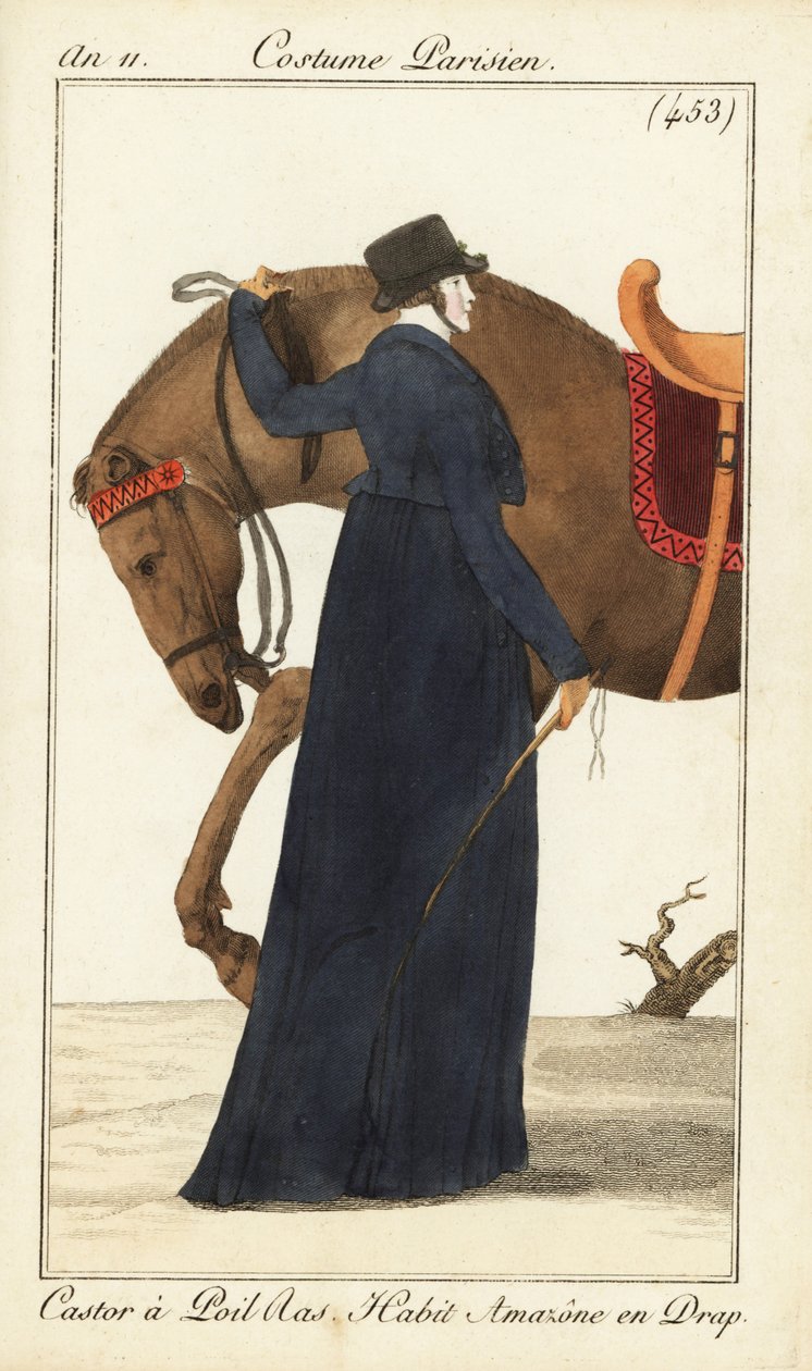 Naisratsastaja tai Amazone hevosensa kanssa, Paris tekijältä Pierre Charles Baquoy