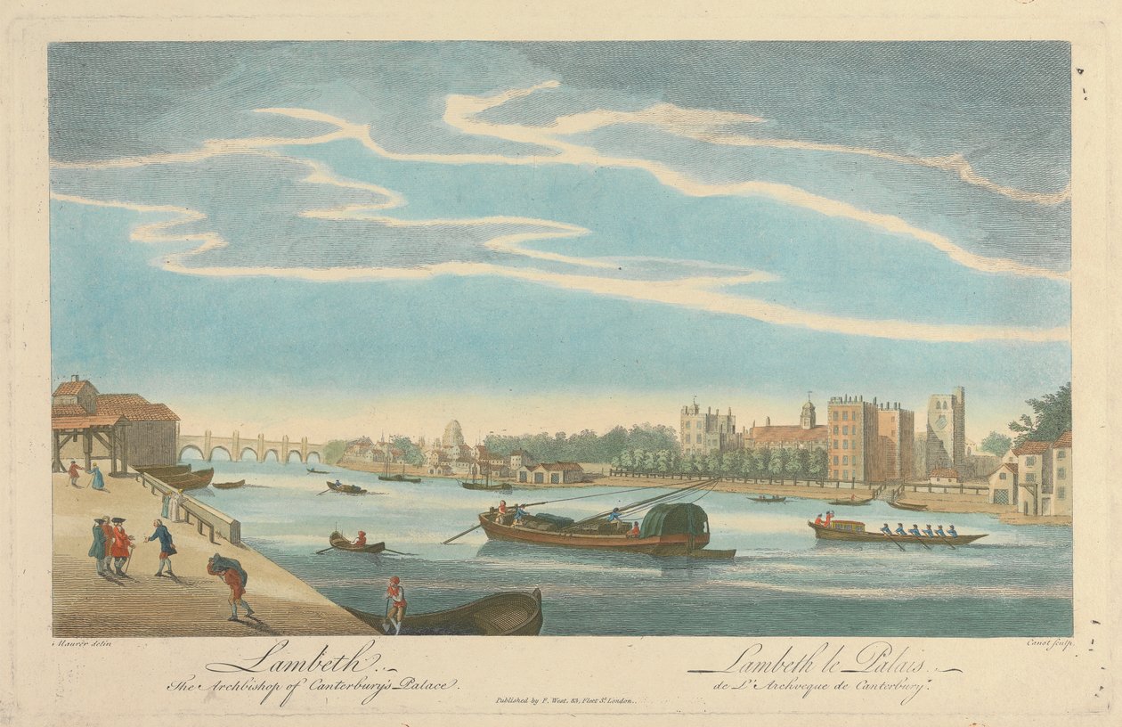 Lambeth. Canterburyn palatsin arkkipiispa tekijältä Pierre Charles Canot
