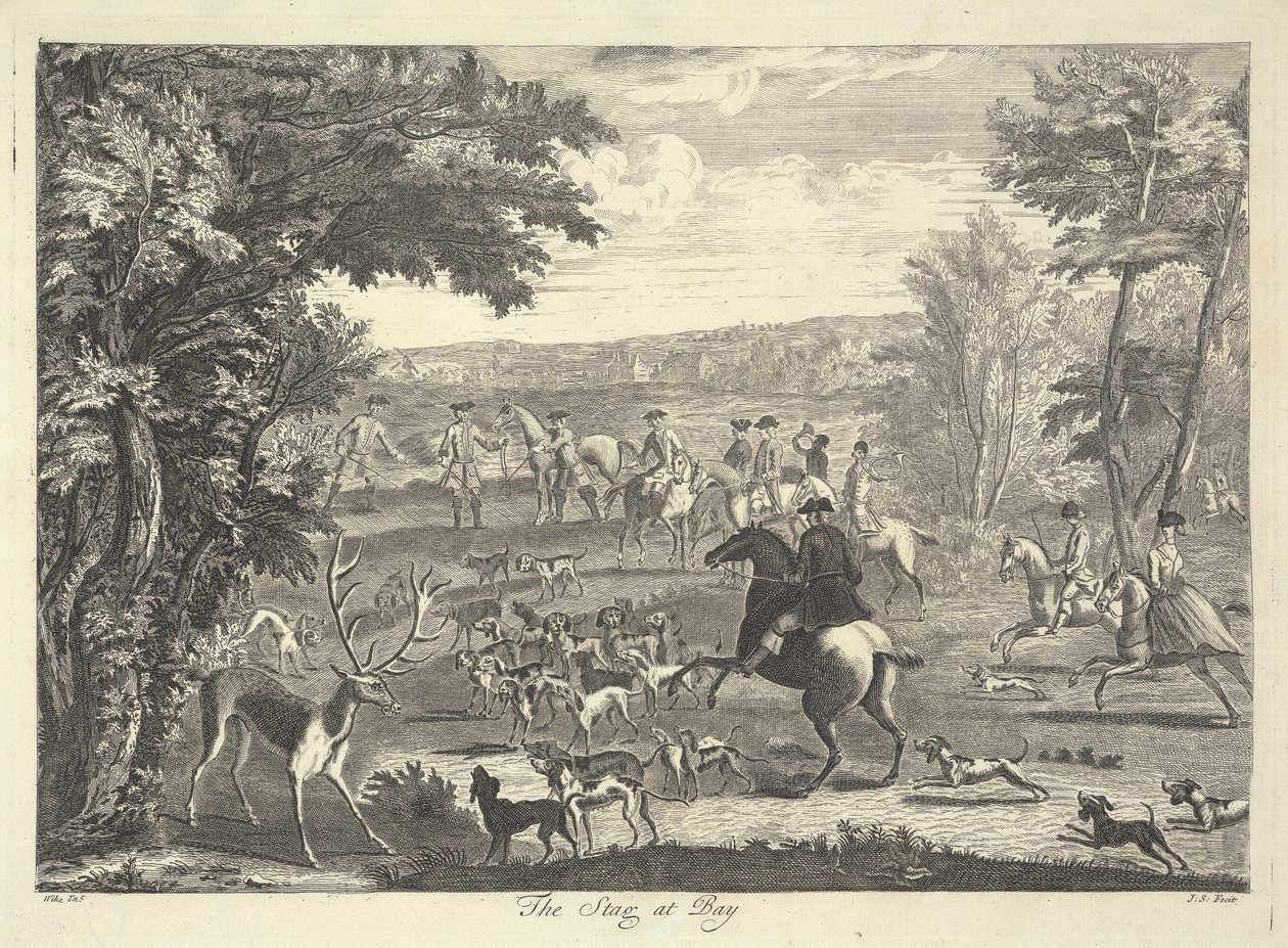 The Stag at Bay tekijältä Pierre Charles Canot