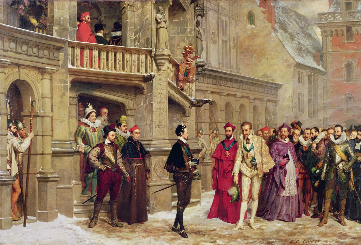 Henri III ja Duc de Guise, 1855 tekijältä Pierre Charles Comte