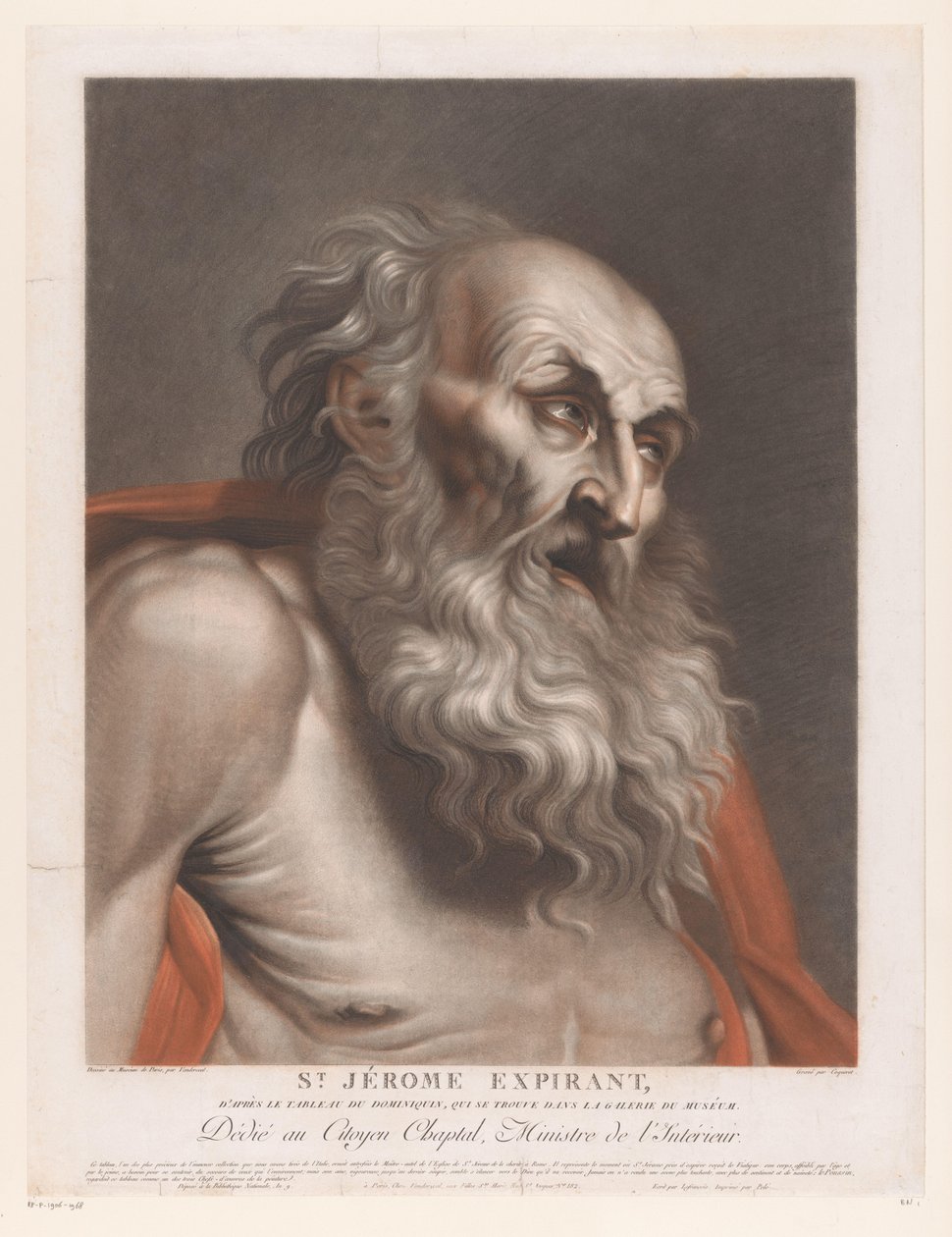 Heilige Hieronymus St. Jerome Expirant (otsikko esineessä) tekijältä Pierre Charles Coqueret