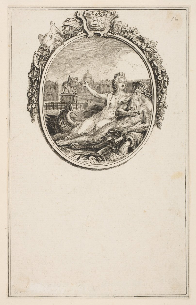 Ludvig XV:n ratsastuspatsaan avajaiset 1766. tekijältä Pierre Chenu