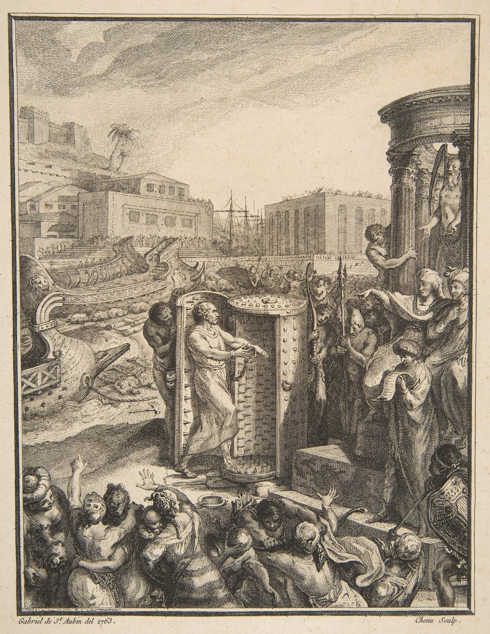 Regulus tuomittiin kamalimpaan kidutukseen, 1700-luku. tekijältä Pierre Chenu