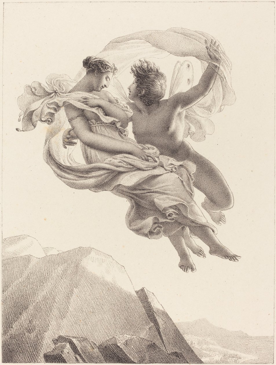 Zephyr ja Psyche tekijältä Pierre Claude François Delorme