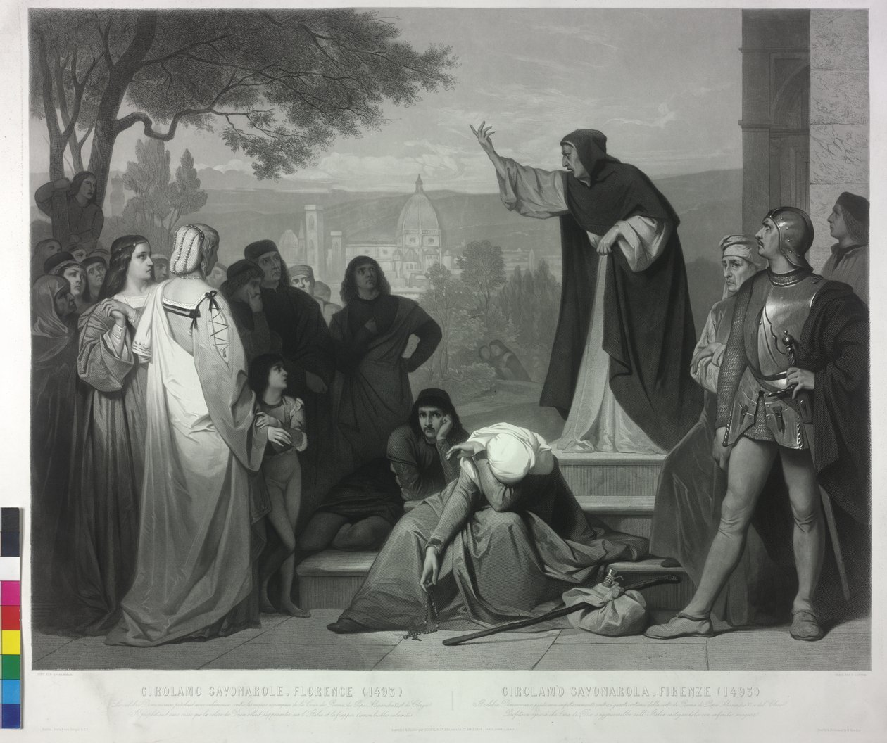 1493 Savonarolan saarna Firenzessä tekijältä Pierre Cottin