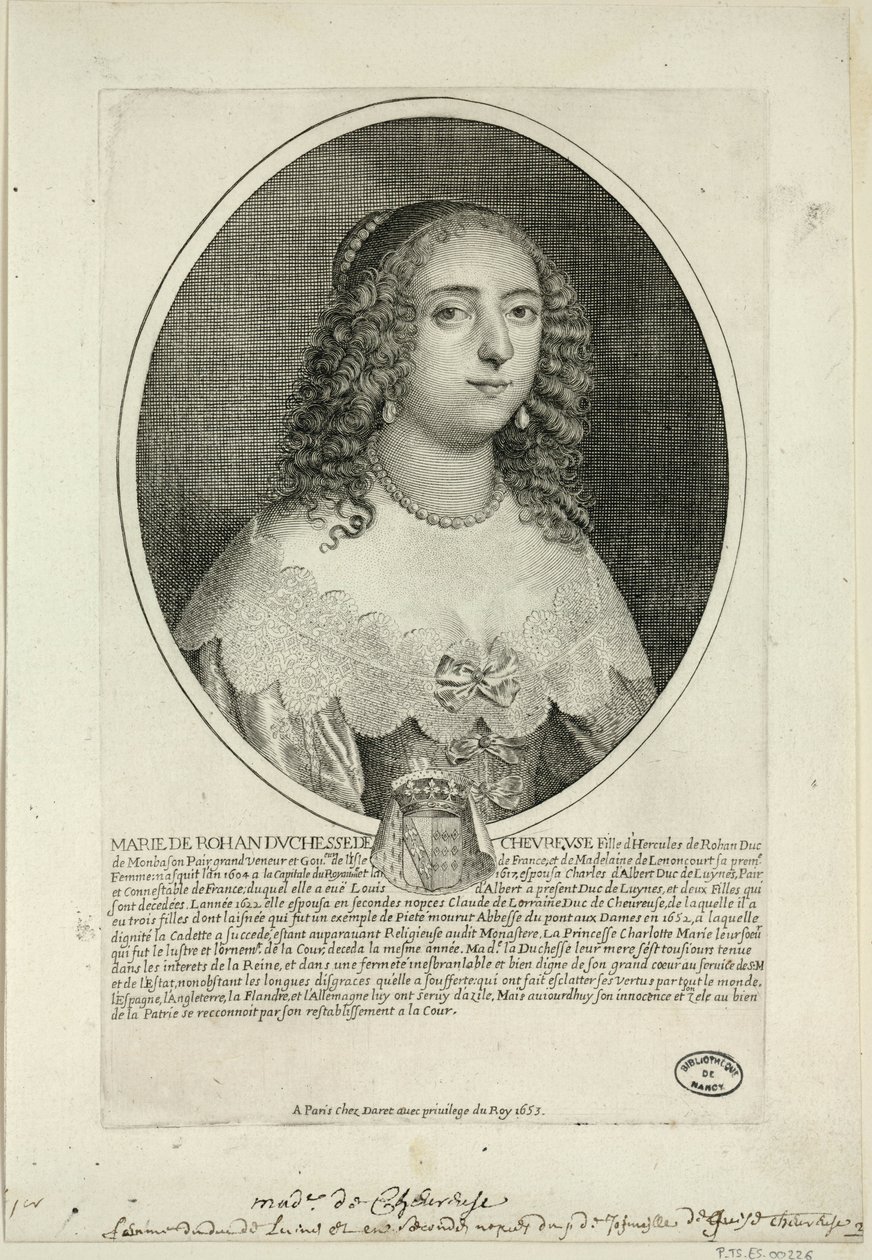 Marie de Rohan, Cheuvreusen herttuatar tekijältä Pierre Daret