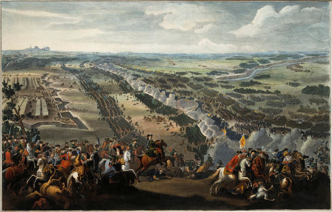 Poltavan taistelu 27. kesäkuuta 1709, vuoden 1724 jälkeen. tekijältä Pierre Denis II Martin