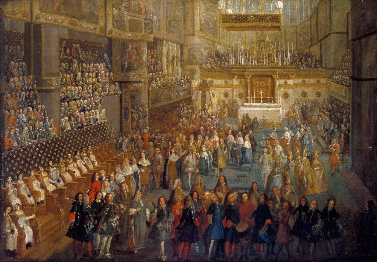 La coronació de Lluís XV a la catedral de Reims, 25 d