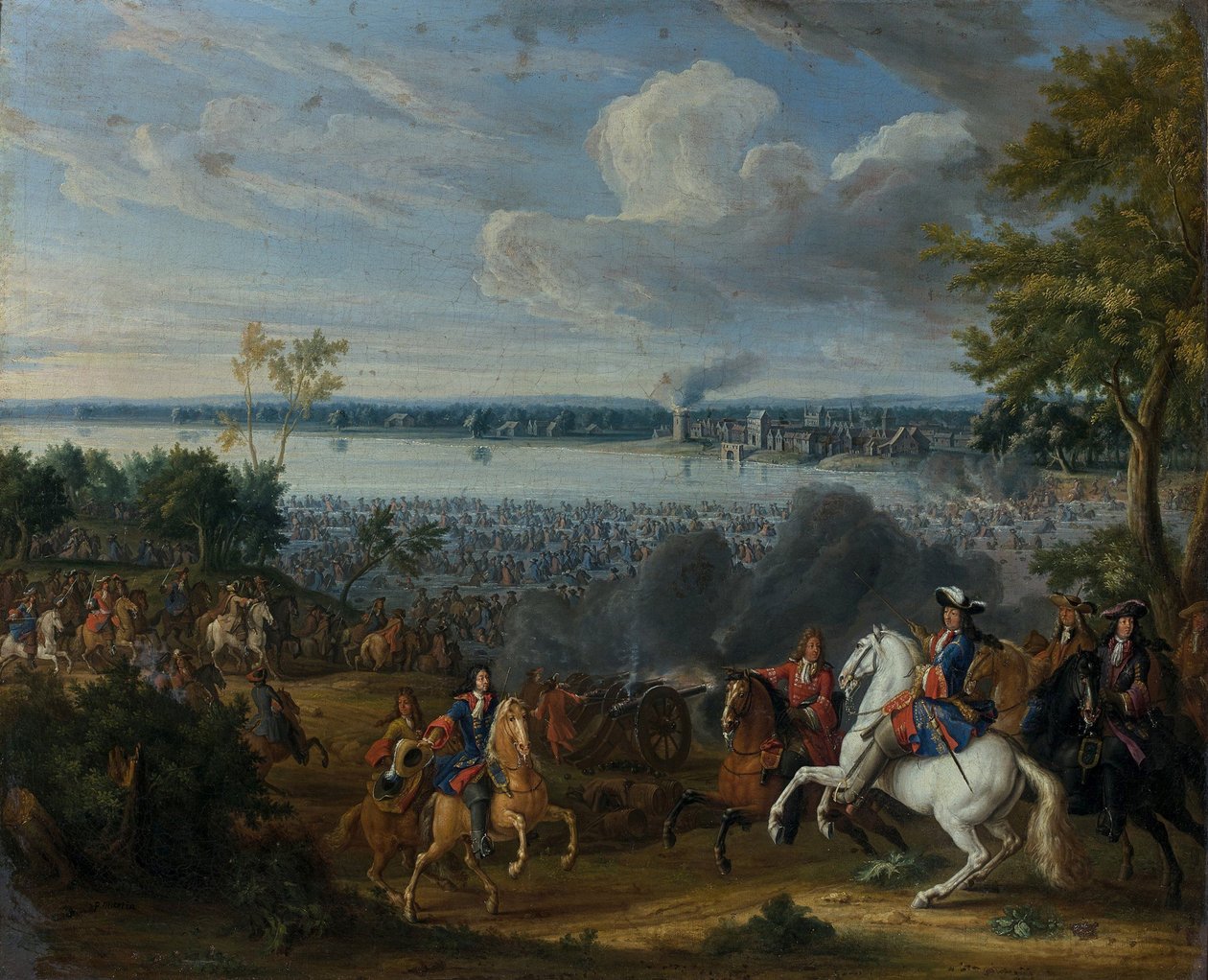 Reinin ylitys Lobithissa, 12. kesäkuuta 1672. tekijältä Pierre Denis II Martin