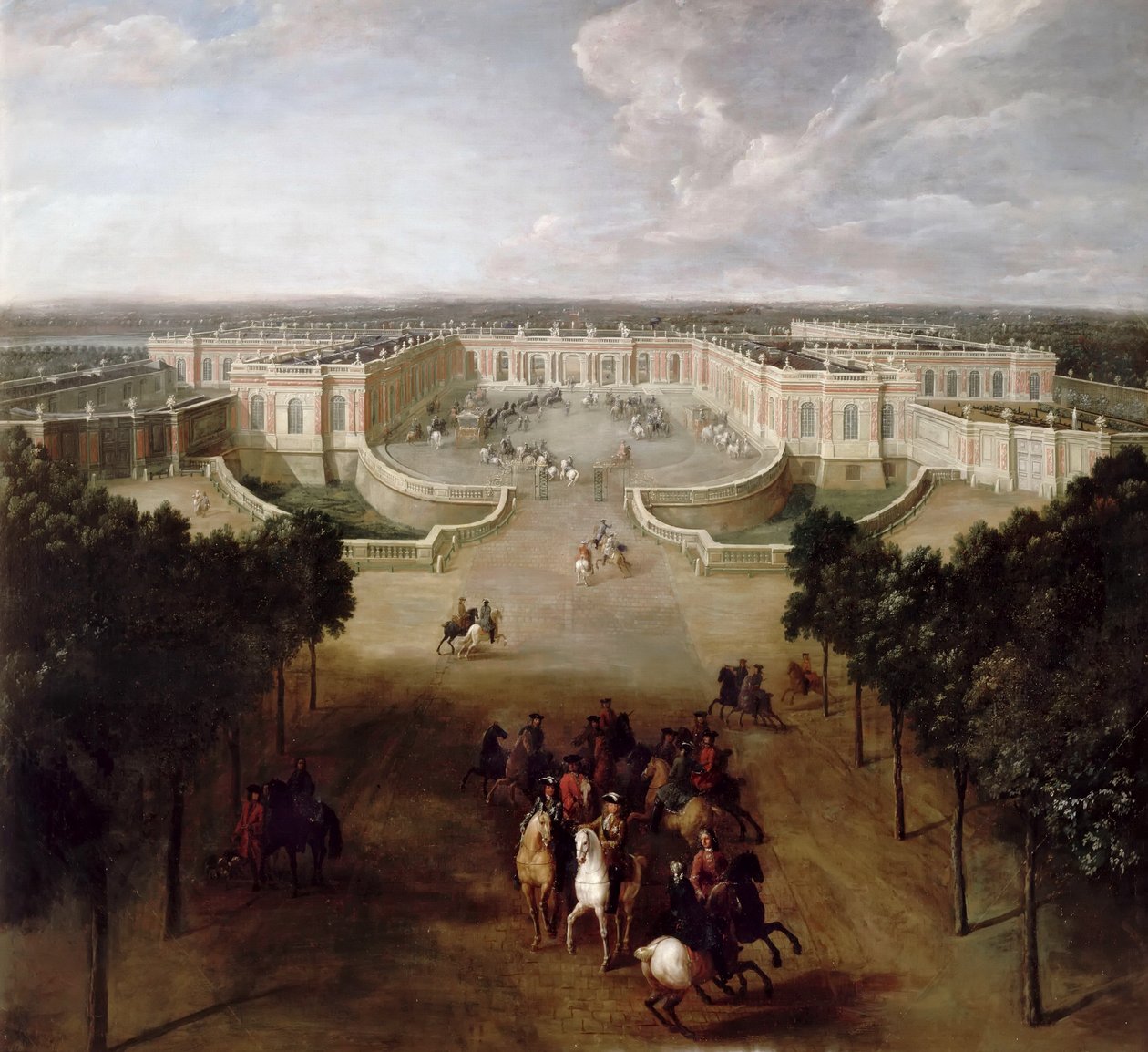 Näkymä Grand Trianonille Avenuelta tekijältä Pierre Denis II Martin