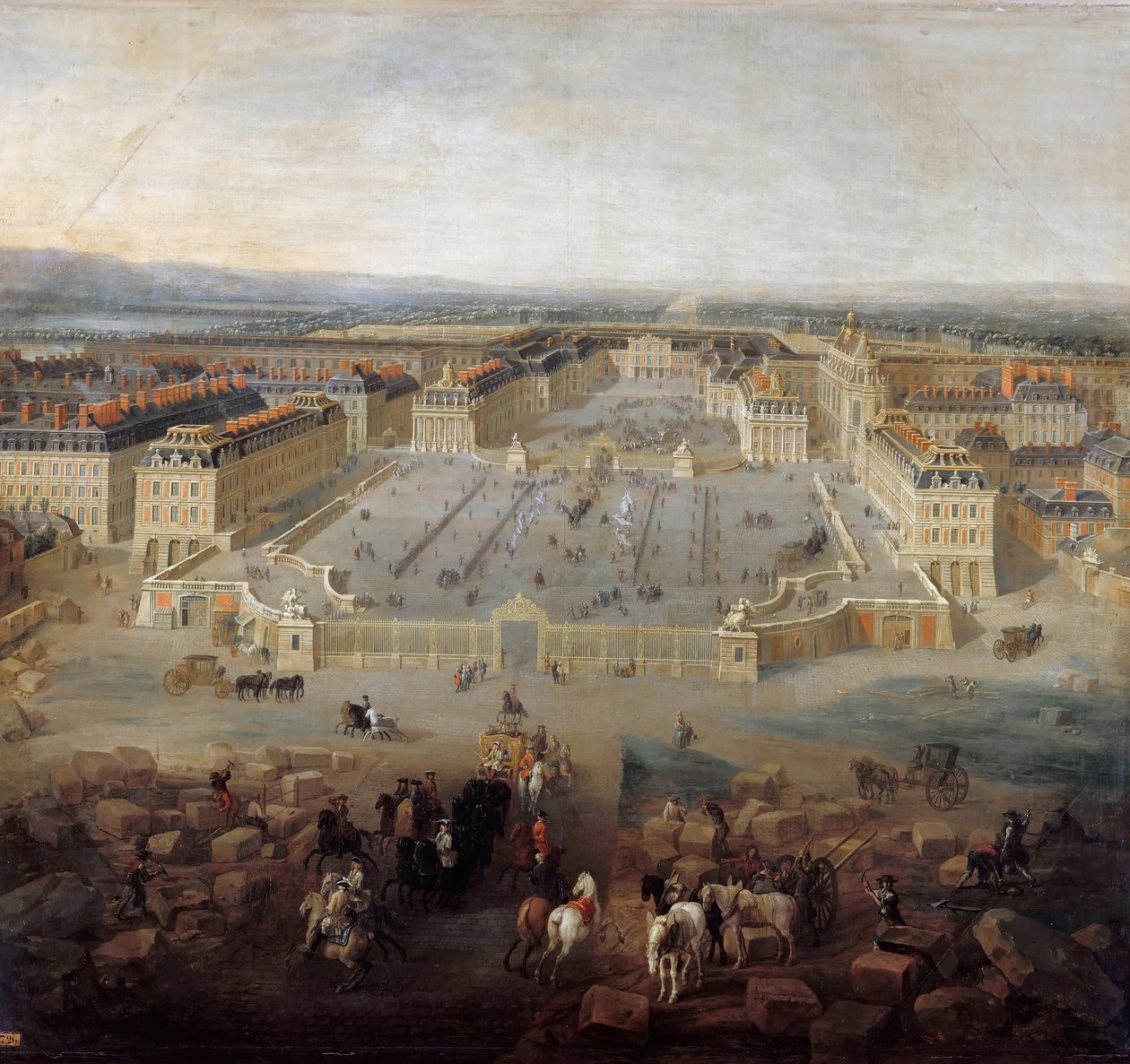 Näkymä Versaillesin palatsille Place d