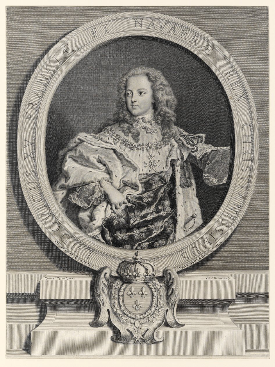 Ludvig XV, Ranskan kuningas (1710-1774) tekijältä Pierre Drevet