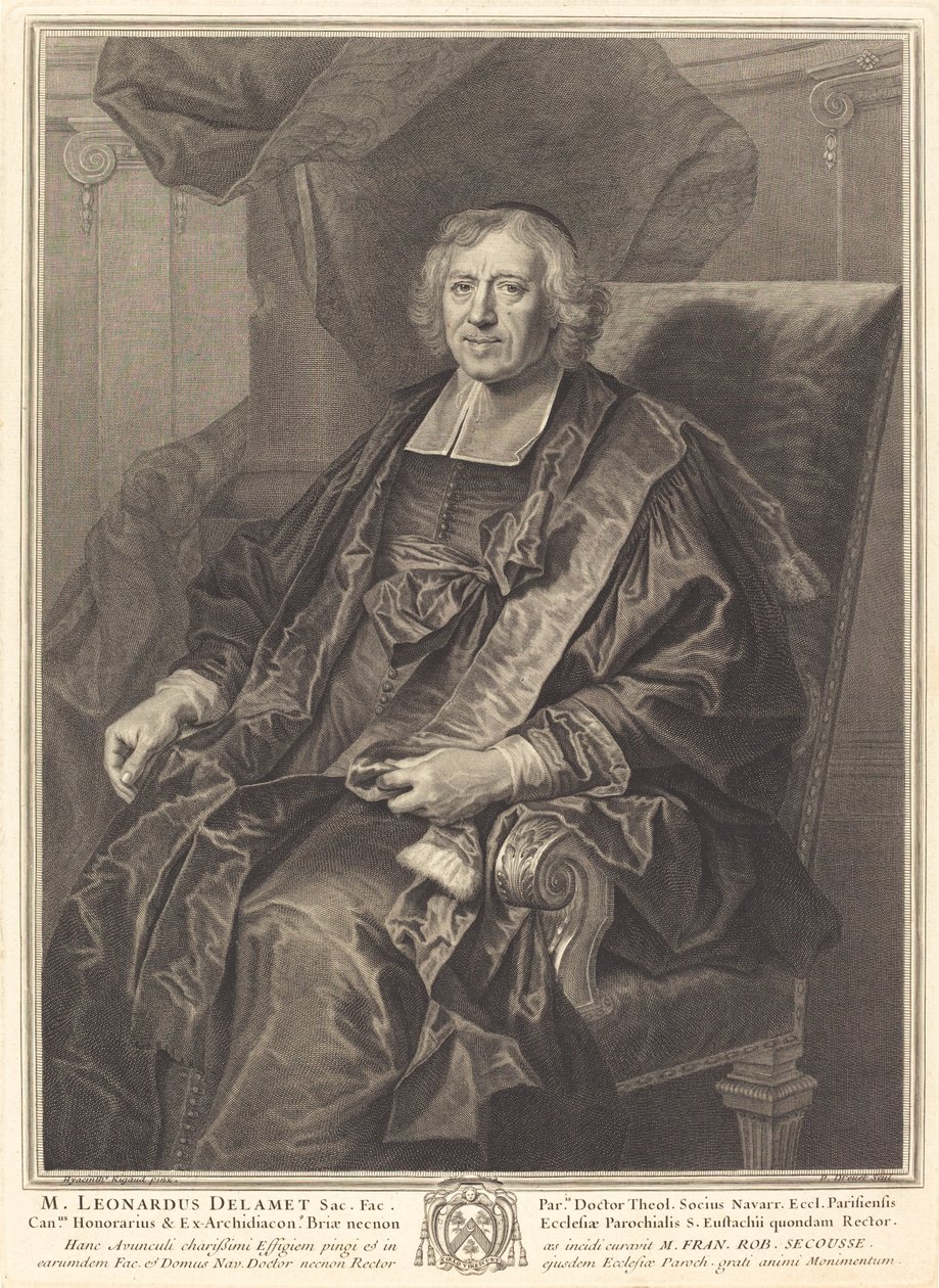 Leonard de Lamet tekijältä Pierre Drevet after Hyacinthe Rigaud