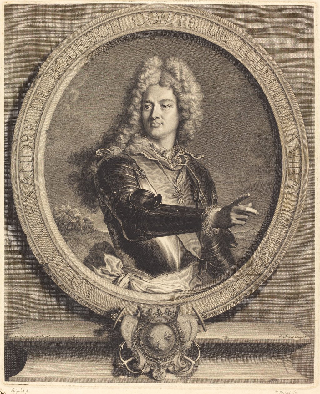 Louis-Alexandre de Bourdon, Toulousen kreivi tekijältä Pierre Drevet after Hyacinthe Rigaud