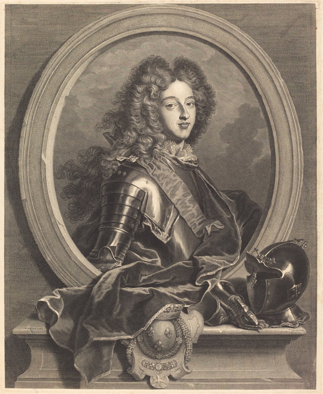 Louis Ranskan, Burgundin herttua tekijältä Pierre Drevet after Hyacinthe Rigaud