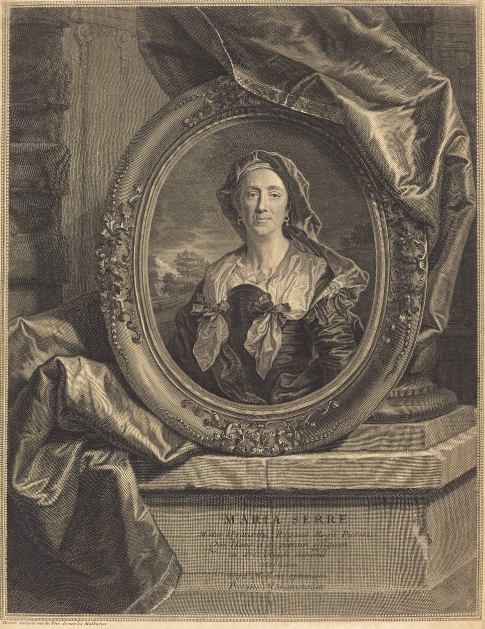 Maria Serre, Mater Hyacinth Rigaud tekijältä Pierre Drevet after Hyacinthe Rigaud
